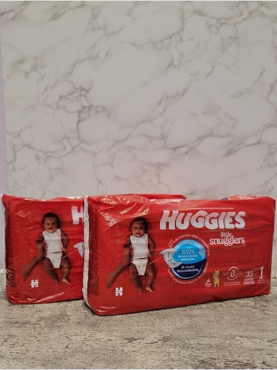 Huggies Other - Huggies Little Snugglers Baby Diapers Size 1 Up to 14 lb Lot of 2 packs